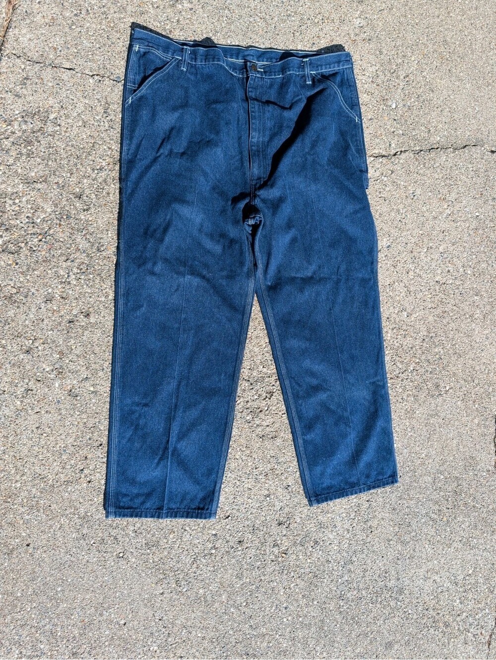 Vintage Roebucks Sears Denim Carpenter Jeans Men 46 X 30 Medium Wash USA Made
